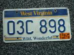 Kentekenplaat licenseplate West Virginia 1 USA, Verzenden, Gebruikt, Auto's