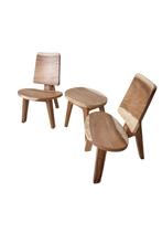 tuinsetje suar hout 2 stoelen 1 tafeltje, Nieuw, Bijzettafel, 2 zitplaatsen, Hout