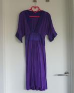 Paarse jurk kleed met satijn en lint Maat 38, Maat 38/40 (M), Ophalen of Verzenden