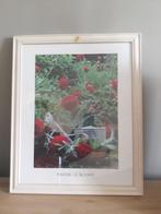 Lijst met afbeelding bloemen en gieter lijst is 55 cm hoog e, Huis en Inrichting, Ophalen, Zo goed als nieuw, Hout