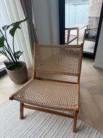 Scandinavische Lounge Stoel - Papercord, Huis en Inrichting, Stoelen, Ophalen, Gebruikt, Bruin, Eén