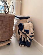 Olifant bijzettafel of plantentafel keramiek, 45 tot 60 cm, Minder dan 55 cm, Rond, Ophalen of Verzenden