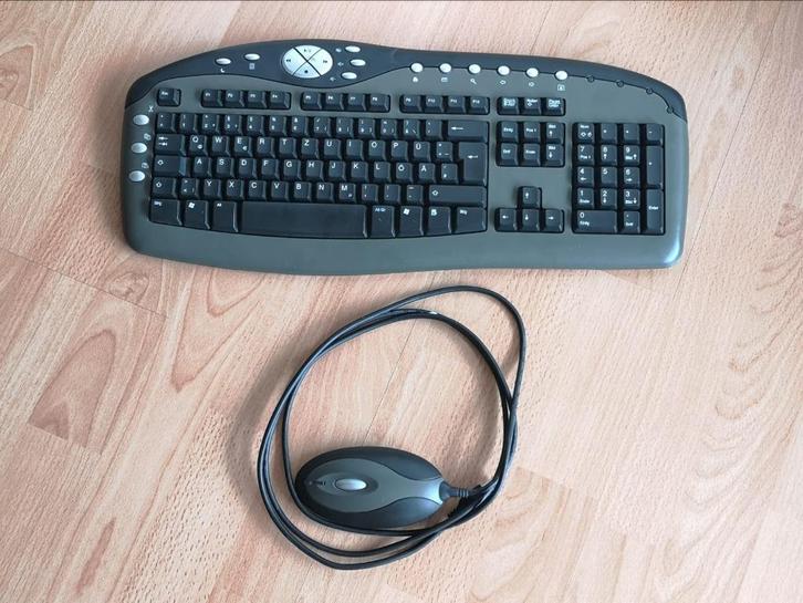 Chicony Draadloos Toetsenbord KBR0108 (Duitse indeling), Computers en Software, Toetsenborden, Zo goed als nieuw, Qwerty, Draadloos