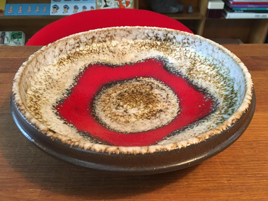 Bord schaal W. Germany vintage kerateak XL, Antiek en Kunst, Ophalen of Verzenden