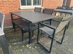 Aluminium tuinset black | 5 persoons | showroommodel, 5 zitplaatsen, Bank, Aluminium, Ophalen of Verzenden