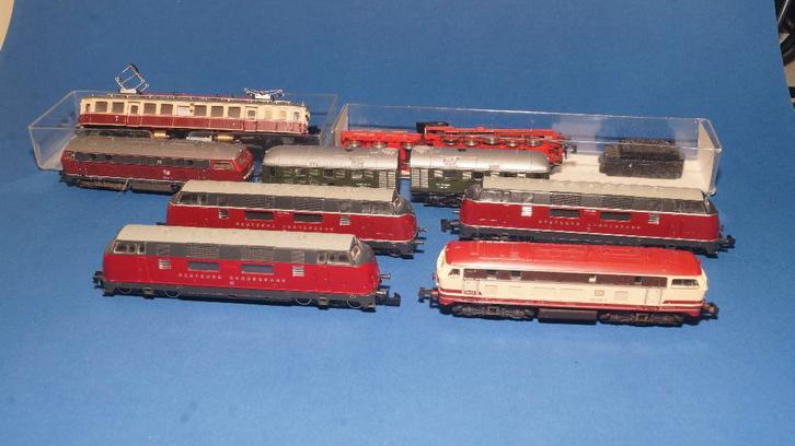 OPRUIMING!!  8x knutselloc, Hobby en Vrije tijd, Modeltreinen | N-Spoor, Gebruikt, Locomotief, Gelijkstroom, Overige merken, Ophalen of Verzenden