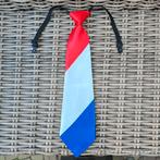 Nieuwstaat! Stropdas - rood wit blauw - Carnaval, Ophalen of Verzenden, Zo goed als nieuw, Blauw, Met patroon