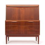 Erling Torvits voor Klim Møbelfabrik secretaire, Ophalen, Gebruikt, 100 tot 150 cm, Teakhout