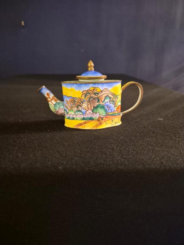 Vintage Miniatuur Theepot Tahiti, Antiek en Kunst, Antiek | Keramiek en Aardewerk, Ophalen of Verzenden