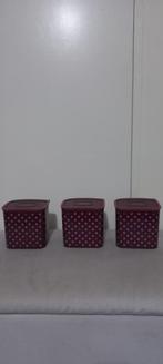 3x Tupperware koekjesdoos, Ophalen of Verzenden, Gebruikt, Bruin, Bus of Trommel
