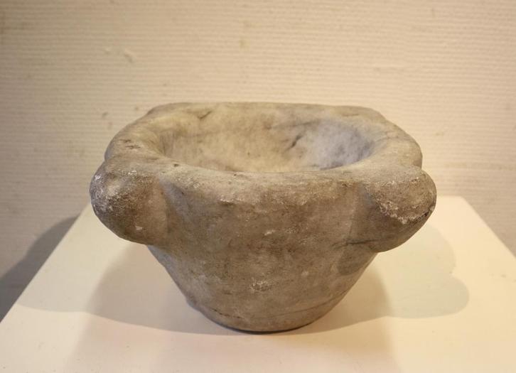 Antieke marmeren vijzel, Antiek en Kunst, Antiek | Woonaccessoires, Ophalen of Verzenden