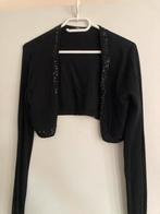 Zwarte Bolero Vest met Kraaltjes Maat L, Zwart, Maat 42/44 (L), Ophalen of Verzenden, Gedragen
