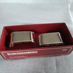 2 verzilverde servetringen in doosje Schonenberg, Ophalen, Gebruikt