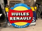 Renault emaille reclamebord XXXL 120cm doorsnede, Reclamebord, Gebruikt, Ophalen