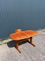 Vintage eettafel teak deens uitschuifbaar hoogte verstelbaar, Huis en Inrichting, Tafels | Eettafels, Ophalen, Gebruikt, C, C