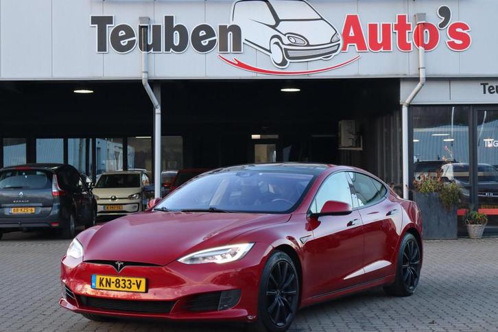 Tesla Model S 75 Base 85,3% SOH, Lederen interieur, Camera,, Auto's, Tesla, Bedrijf, Te koop, Model S, ABS, Achteruitrijcamera