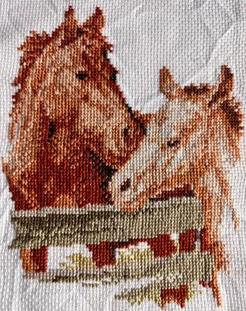 Borduurwerk paarden  beschikbaar voor biedingen