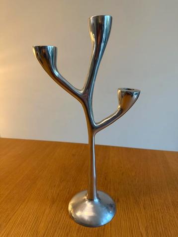 Vintage organisch gevormde kandelaar - Deens jaren 70 design beschikbaar voor biedingen