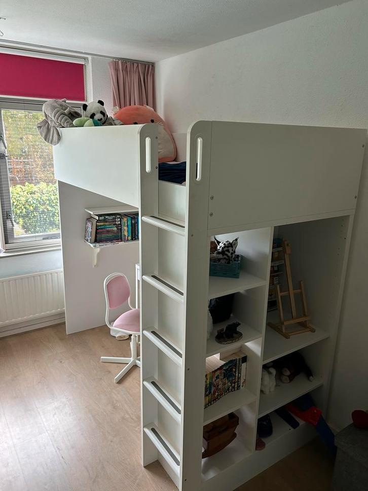 Ikea Hoogslaper STUVA - Goede Staat!, Kinderen en Baby's, Kinderkamer | Bedden, Gebruikt, 180 cm of meer, 85 tot 100 cm, Hoogslaper of Stapelbed