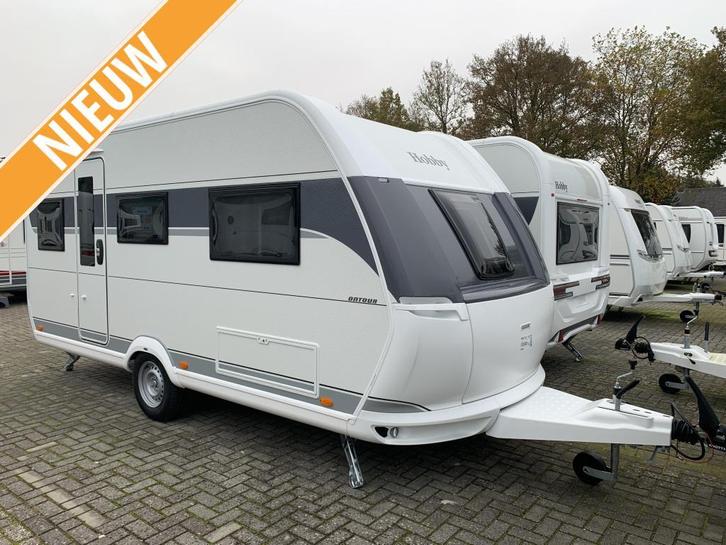 Hobby On Tour 460 DL Model 2025, Caravans en Kamperen, Caravans, Bedrijf, tot en met 3, 1000 - 1250 kg, Standaardzit, Hobby, 2 aparte bedden