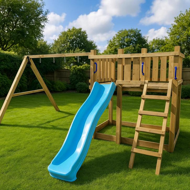 speeltoren xl   tijdelijk 250.00  op is op gratis bezorgd, Kinderen en Baby's, Speelgoed | Buiten | Speeltoestellen, Nieuw, Glijbaan