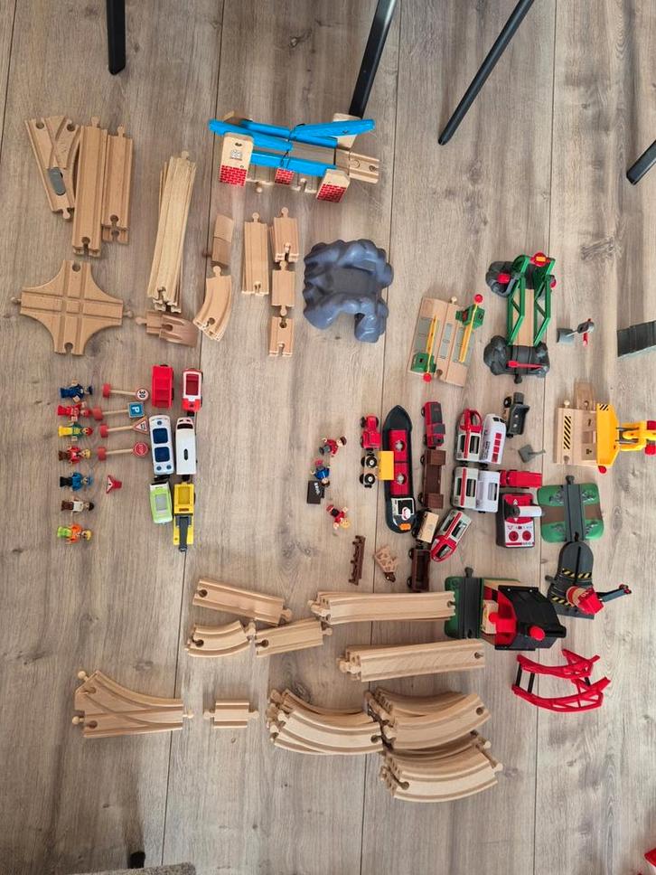 Brio & Ikea Houten Treinbaan - Uitgebreide Set, Kinderen en Baby's, Speelgoed | Duplo en Lego, Gebruikt, Losse stenen, Ophalen