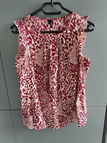 Vero Moda top rood met beige print maat S beschikbaar voor biedingen