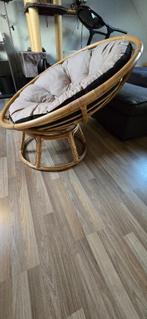 Loungestoel Papasan Rotan, Huis en Inrichting, Fauteuils, Ophalen, Gebruikt, 100 tot 125 cm, Rotan