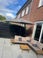 Garden set - bench + box + umbrella (together or seperate), Ophalen, Zo goed als nieuw