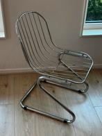 4x Mid - Century Italian eettafel stoelen chroom, Huis en Inrichting, Ophalen, Zo goed als nieuw, Eén