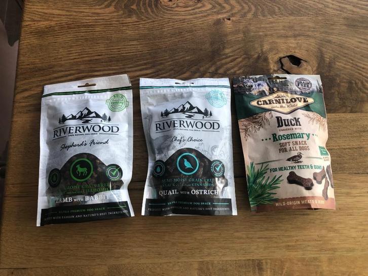 Riverwood & Carnilove hondensnoepjes, Dieren en Toebehoren, Dierenvoeding, Hond, Ophalen of Verzenden
