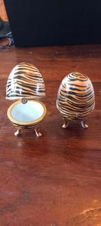 Limoges Eierdopjes met Zebraprint, Ophalen of Verzenden