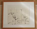 Pentekening door kunstenaar Gongola + lijst / gesigneerd, Ophalen
