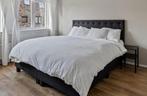Boxspring 180 x 200 inclusief topmatras en hoofdbord, Ophalen, Gebruikt, Tweepersoons, Grijs