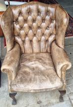 Handgepatineerde Chesterfield fauteuil + BEZORGING GRATIS, Huis en Inrichting, Fauteuils, Gebruikt, ., Chesterfield, Ophalen of Verzenden