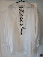 Witte blouse met rushes maat 40 Der Karnevalswierts, Ophalen of Verzenden