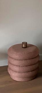 Mooie terra poef, Ophalen, Rond, Zo goed als nieuw, Stof