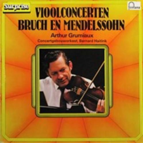 LP - Bruch en Mendelssohn vioolconcerten, Arthur Grumiaux, Cd's en Dvd's, Vinyl | Klassiek, Zo goed als nieuw, Kamermuziek, 12 inch