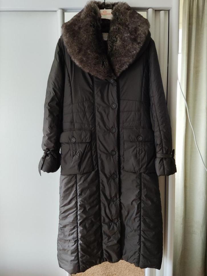 Bruingroene LANGE JAS CAMAIEU – valt als 38/40, Kleding | Dames, Jassen | Winter, Zo goed als nieuw, Maat 38/40 (M), Overige kleuren