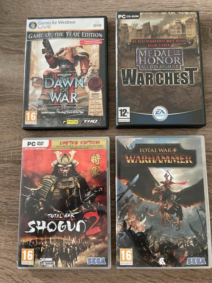€2 per stuk!PC Games Warhammer, Total War, Medal of Honor, Spelcomputers en Games, Games | Pc, Gebruikt, Strategie en Constructie