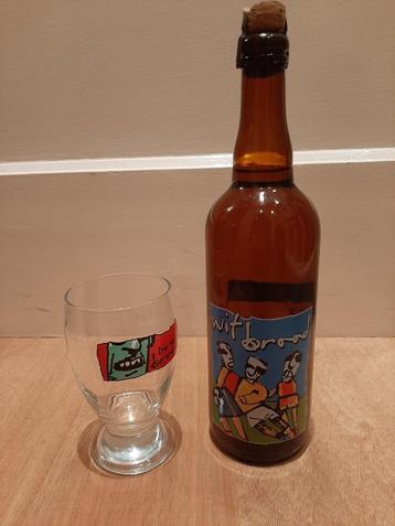 Herman Brood - bierfles met glas beschikbaar voor biedingen