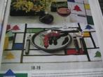 Borduurpatroon  Kerst Mondriaan Placemats  nr 9224, Hobby en Vrije tijd, Borduren en Borduurmachines, Verzenden, Nieuw, Handborduren