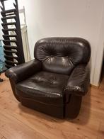 mancave leren stoel, Ophalen, Gebruikt, Bruin, Leer