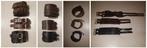3x dubbele leren armbanden, gespen, punk, rock, zwart, bruin, Ophalen of Verzenden, Zo goed als nieuw, Leer