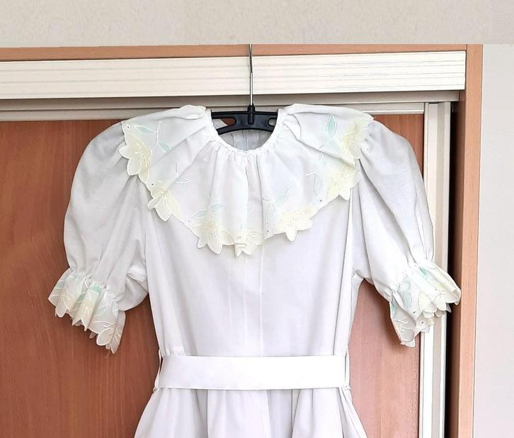 Nieuw KLIPFISK JURK WIT PASTEL COMMUNIEJURK 134 + PETTICOAT, Kinderen en Baby's, Kinderkleding | Maat 134, Nieuw, Meisje, Jurk of Rok