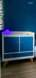 Vintage Commode / Kledingkast - Blauw & Wit - Kindermeubel, Kinderen en Baby's, Kinderkamer | Commodes en Kasten, Ophalen, Gebruikt