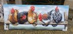 KIPPEN OP STOK / metaal /schilderij/ haan/ hen /3D/opruiming, 50 tot 75 cm, Nieuw, 125 cm of meer, Schilderij