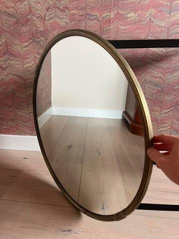 Vintage messing ronde spiegel, zware kwaliteit beschikbaar voor biedingen