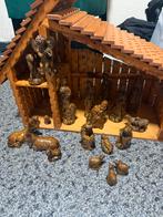 Houten Kerststal met Figuren Compleet en Goed Onderhouden Se, Ophalen of Verzenden