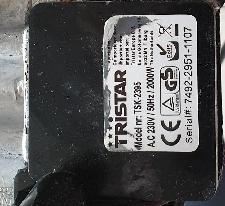 TriStar Tafelgrillplaat - Zo goed als nieuw!, Witgoed en Apparatuur, Grillplaten, Zo goed als nieuw, Tafelgrill, Ophalen of Verzenden